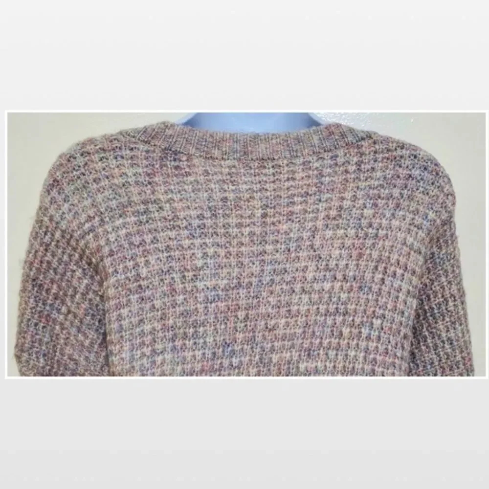 New Falls Creek Sweater Womens Plus 3X Hi Low Purple Grey Ombre Fuzzy Knit NWT - Picture 10 of 16